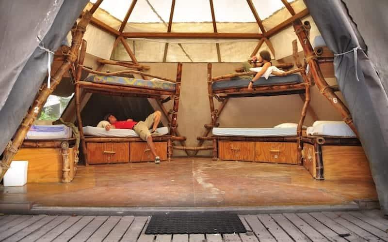 teepee accommodation in byron bay hostel