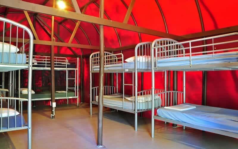 mixed dorm accommodation at arts factory hostel byron bay