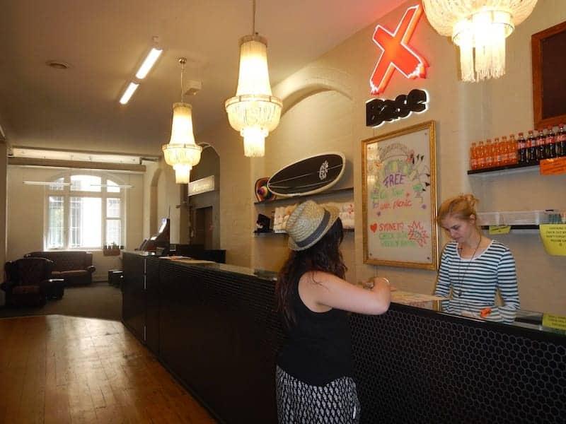 reception base backpackers sydney