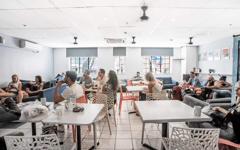 sydney hostel dining area