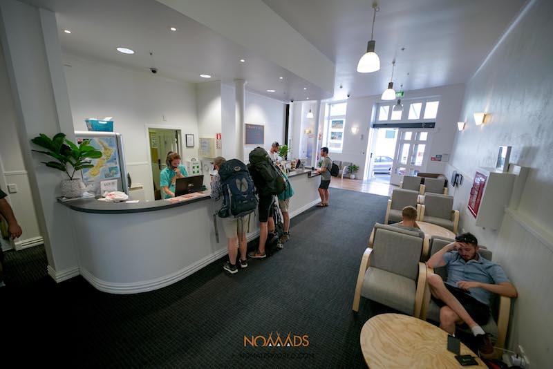 reception at nomads hostel wellington